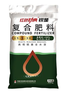 红色劲典高塔硫基全水溶复合肥料50%（15-5-30）